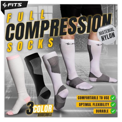 FITS Full Compression Socks Kaos Kaki 